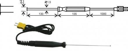 CP500 thermocouple K surface probe -65 to +500°C