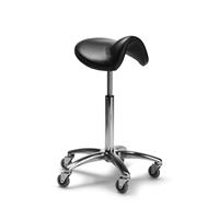 Salon stool saddle