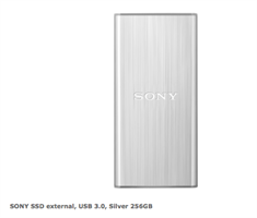 SONY SSD external, USB 3.0, Silver 256GB