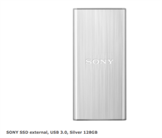 SONY SSD external, USB 3.0, Silver 128GB