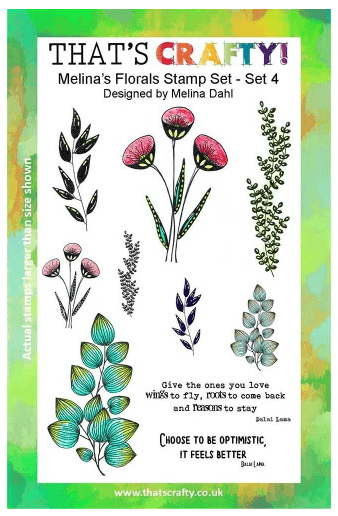 A5 clear stamp set Melina´s Florals set 4