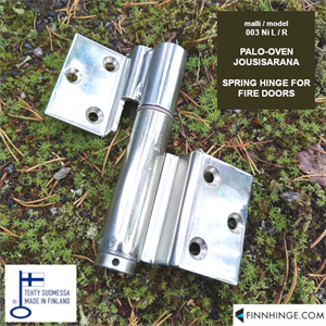 003 Ni L - Teräspalo-oven jousisarana niklattu, huullettu, vasen