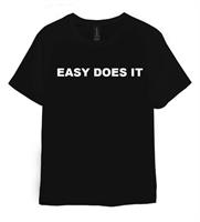 Svart T-shirt Easy Does It; Medium