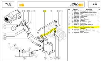 TUY SORT LAMIN - Hose-Outlet Laminova to inlet gearbox