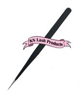KN- Lash Tweezers Straight Long Black