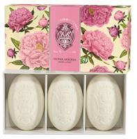 Soap Set Peony Aborea in a box 3x150g