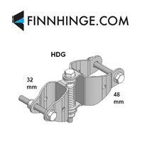 252x253 HDG - Turvaportin sarana putkikaiteeseen, D32 x D48, kuumasinkitty