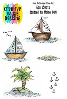 A5 Clear stamp set Sail Boats 