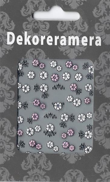 DM- Sticker Flower Pink & White
