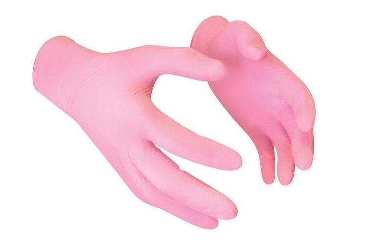 KN- Nitrile glove PINK Large