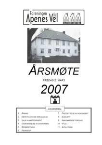 Program for Årsmøte 2007