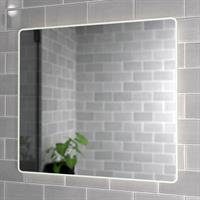 Spegel Med Väggbelysning, 90 x70 cm, Frost Edge, Varmvit LED