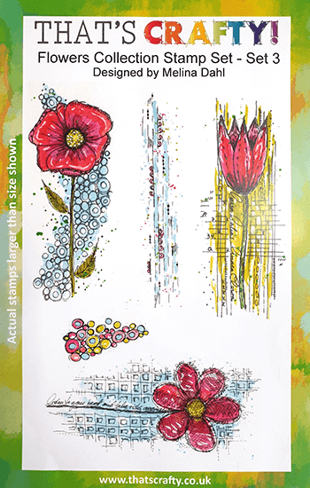 A5 Clear stamp set Flowers Collection set 3
