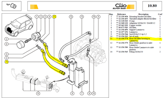 TUY ENTR FILTR LAMINOVA - Hose-Oil filter housing to laminova