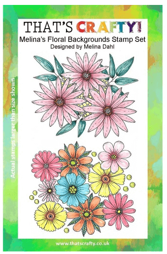 A5 clear stamp set Melina´s Floral Backgrounds