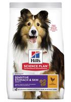 Hills Hund Adult Sen.Stomach&Skin Medium Chicken 2.5kg