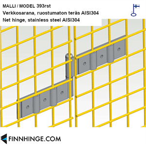 393rst - Sarana 30 x 3 mm verkolle, ruostumaton teräs AISI304