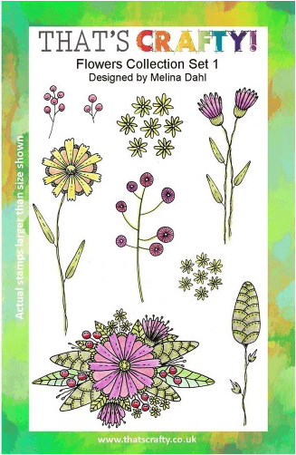 A5 Clear stamp set Flowers collection set 1