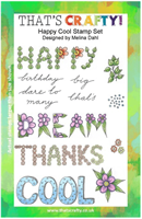 A5 Clear stamp set Happy Cool