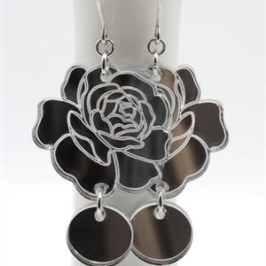 MirrorSilverRoses korvakorut
