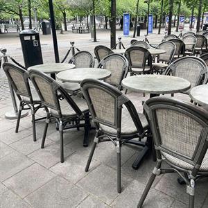 Paris stol, khaki melerat, Texteline