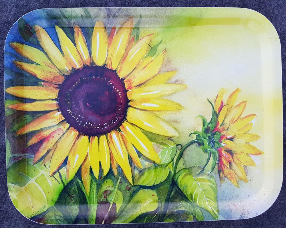 Bricka solros 36 x 28 cm