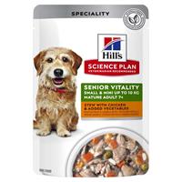 Hills Hund Senior Vitality S&M Chicken & Vegetables 12*80g