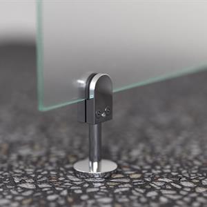 RoyalBath 130 mm glas ben, 6-8 mm, Blank Rostfri