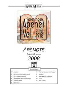 Program for Årsmøte 2008