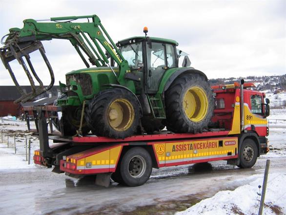 Lastat för färd till verkstad