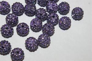 Tanzanite Shamballa pärlor. 10 mm.