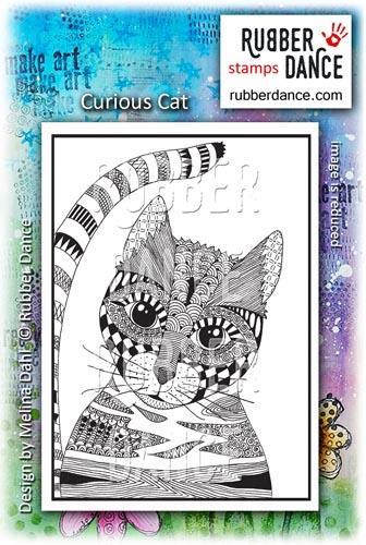 Rubber stamp Curious cat