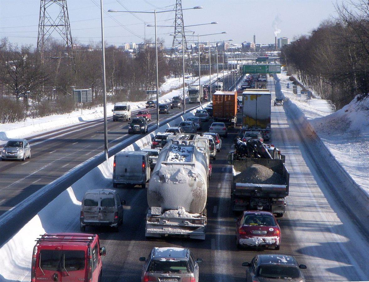 Numera är det lite mer trafik mot Stockholm