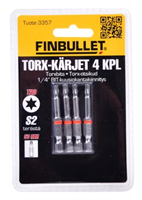 FINBULLET TORX RUUVAUSKÄRKISARJA 4 kpl 1/4" T20 x 50 mm 3357