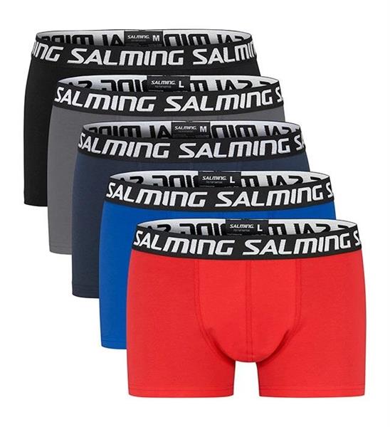 Salming Men´s boxer 5-pack Svart/Grå/Marin/Blå/Röd
