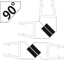 Magnetlist (90°/180° glas) för 8mm (240 cm)