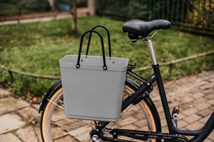 Väska Hinza Hög med cykelfäste, Grå - Recycled Plastic