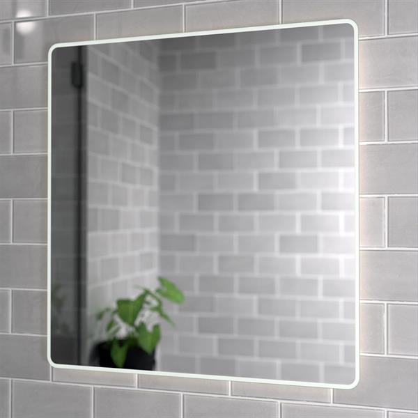 Spegel Med Väggbelysning, 60 x70 cm, Frost Edge, Varmvit LED