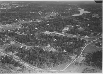 Flygfoto över Segeltorp. Fotograf: Ahrenbergsflyg, fotograferad - 1936