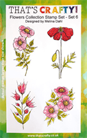 A5 Clear stamp set Flowers Collection set 6