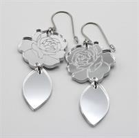 MirrorSilverRoses korvakorut