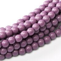 4 mm Runda Shiny Hollyhock Purple