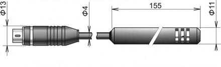 DigiH/M relative humidity & temperature probe with filter cable 2m MiniDin