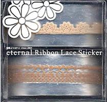 DL- Sticker Ribbon lace nougat