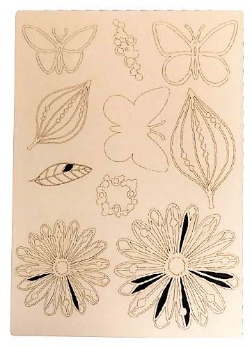 A4 Craftyboard Butterflies,Leaves and Flowers