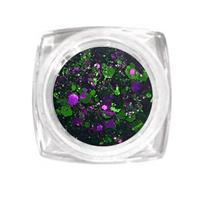 KN- Jar MIX Glitter GREEN PURPLE