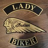 Ryggmerke Lady Biker