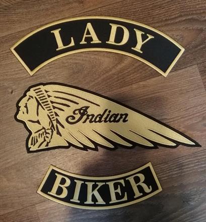 Ryggmerke Lady Biker