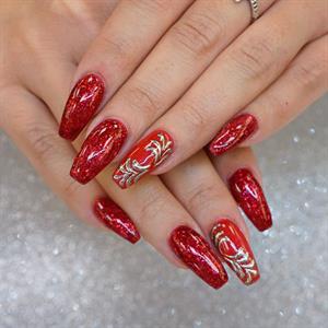 LE- Glitter Gel Ravishing Red #153 17ml UV/LED