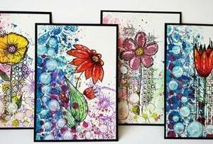 A5 Clear stamp set Flowers Collection set 3